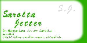 sarolta jetter business card